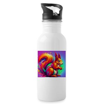 squirrel - Water bottle with straw - white - Right