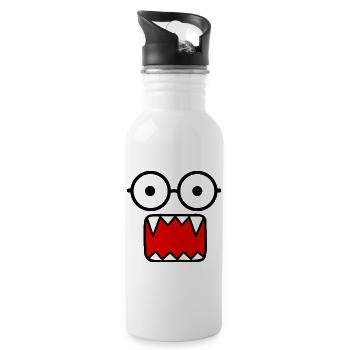 Retro Y2K Monster Emo Halloween - Water bottle with straw - white - Right
