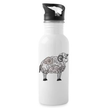Ram - Water bottle with straw - white - Right