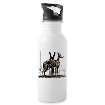 Galgo StreetArt No.04b - Water bottle with straw - white - Right