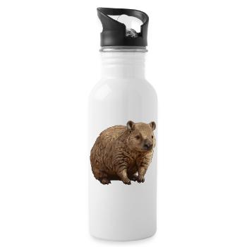 Wombats Wombat - Trinkflasche mit integriertem Trinkhalm - Weiß - Rechts
