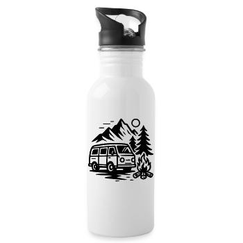 Camper - Trinkflasche mit integriertem Trinkhalm - Weiß - Rechts