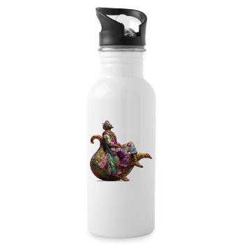 The Ghost from the Lamp, Kaleidoscope Robe - Water bottle with straw - white - Right