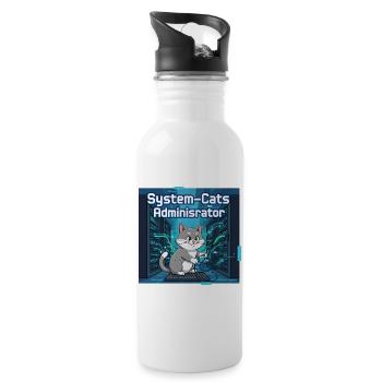 Administrateur System Cats - Gourde avec paille intégrée - blanc - Droite