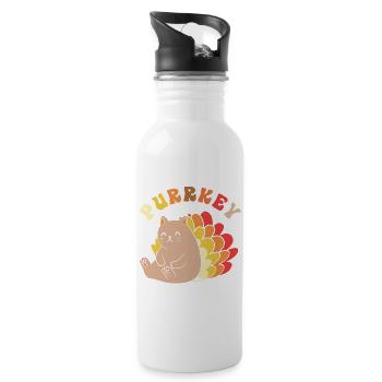 Thanksgiving Mama Mutter Oma Großmutter - Trinkflasche mit integriertem Trinkhalm - Weiß - Rechts