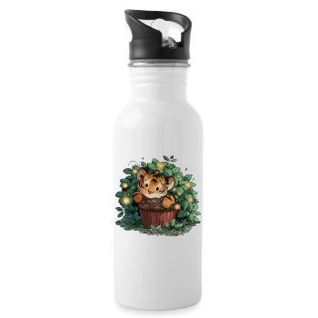 Cupcake câlin dans la jungle - Gourde avec paille intégrée - blanc - Droite