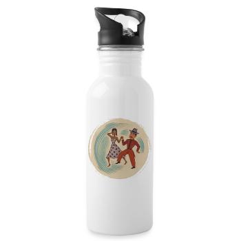 DANCER LOVERS #2 - nice people - Water bottle with straw - white - Right