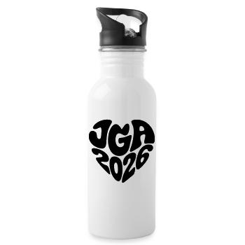 Jga 2026 Herz Form Herzform - Trinkflasche mit integriertem Trinkhalm - Weiß - Rechts