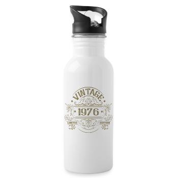 50e anniversaire Vintage 1976 Édition limitée Orname - Gourde avec paille intégrée - blanc - Droite