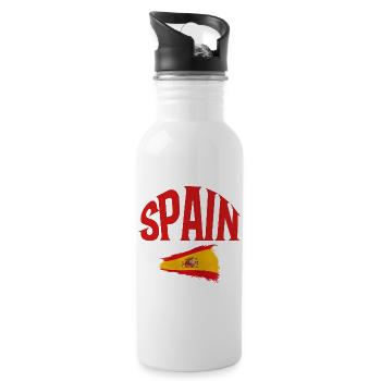 Spain - Trinkflasche mit integriertem Trinkhalm - Weiß - Rechts
