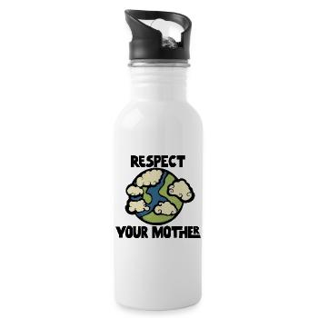 Whimsy Cloud Globe - Water bottle with straw - white - Right