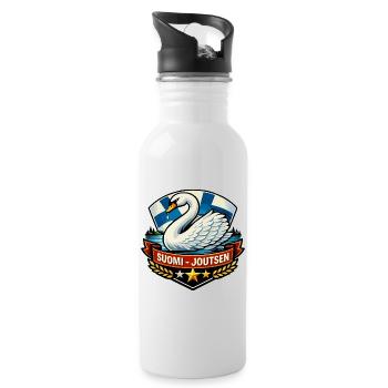 Suomi – Joutsen - Water bottle with straw - white - Right