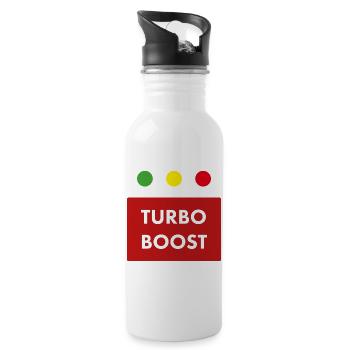 Texte rétro du turbo boost - Gourde avec paille intégrée - blanc - Droite