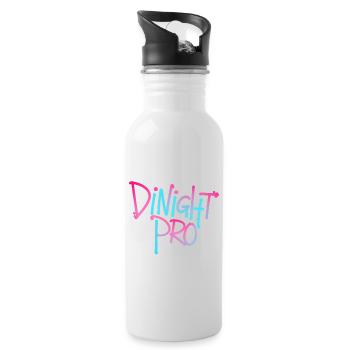 Dinight Pro Neon Gradient - Trinkflasche mit integriertem Trinkhalm - Weiß - Rechts