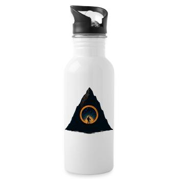 Sternenpfad am Bergkegel Portal - Trinkflasche mit integriertem Trinkhalm - Weiß - Rechts