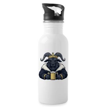Mountain Goat Beer King - Water bottle with straw - white - Right