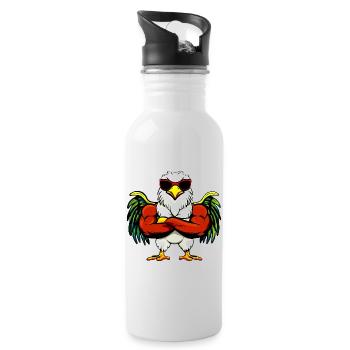Adler Fitness - Water bottle with straw - white - Right