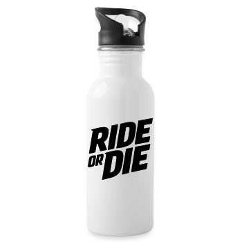 Ride or Die - Water bottle with straw - white - Right