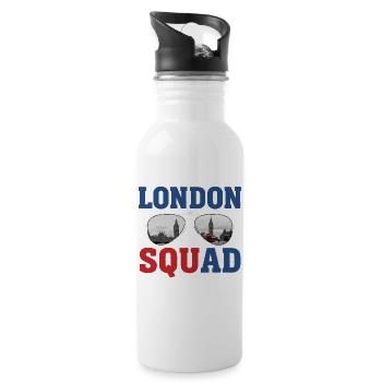Équipe de Londres 2026 - Gourde avec paille intégrée - blanc - Droite