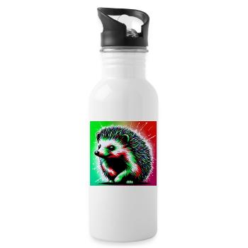 Igel - Trinkflasche mit integriertem Trinkhalm - Weiß - Rechts