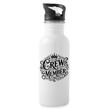 Membre d’équipage Krone - Gourde avec paille intégrée - blanc - Droite