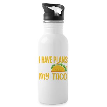 Taco About a Party Tacos - Water bottle with straw - white - Right