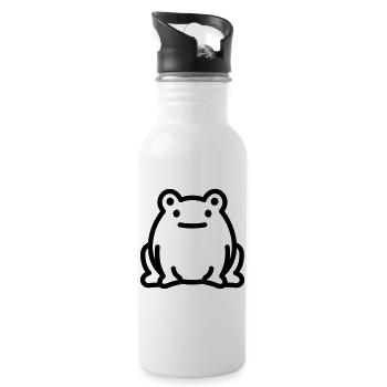 frog - Water bottle with straw - white - Right