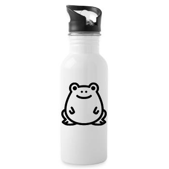 frog - Water bottle with straw - white - Right
