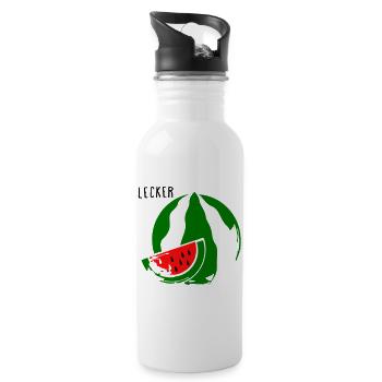 Melone - Trinkflasche mit integriertem Trinkhalm - Weiß - Rechts