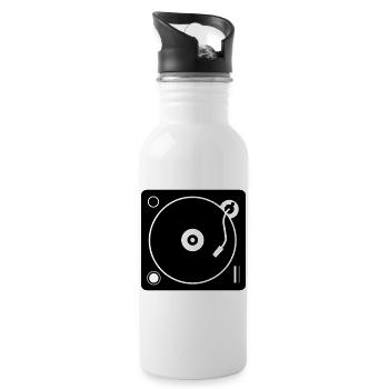 DJ turntable - Water bottle with straw - white - Right