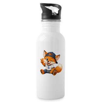 23_Miofox_Baby_3 - Trinkflasche mit integriertem Trinkhalm - Weiß - Rechts
