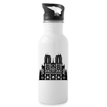 Notre-Dame de Paris - Gourde avec paille intégrée - blanc - Droite