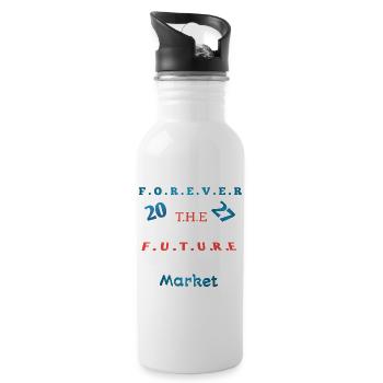 Forever 20 Der Zukunftsmarkt - Trinkflasche mit integriertem Trinkhalm - Weiß - Rechts