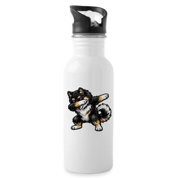 Dapping du Lapphund finlandais - Gourde avec paille intégrée - blanc - Droite