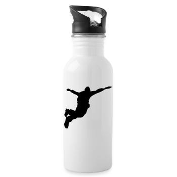 base jumper - Trinkflasche mit integriertem Trinkhalm - Weiß - Rechts