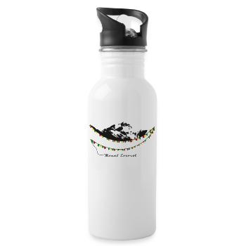 Mount Everest - Trinkflasche mit integriertem Trinkhalm - Weiß - Rechts