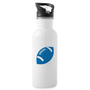 American Football / Rugby - Trinkflasche mit integriertem Trinkhalm - Weiß - Rechts