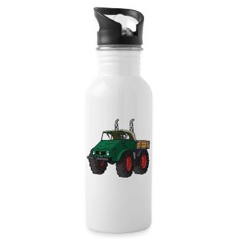 customog - Trinkflasche mit integriertem Trinkhalm - Weiß - Rechts