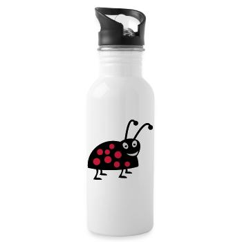 coccinelle - Gourde avec paille intégrée - blanc - Droite