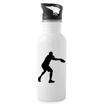 discgolf - Trinkflasche mit integriertem Trinkhalm - Weiß - Rechts