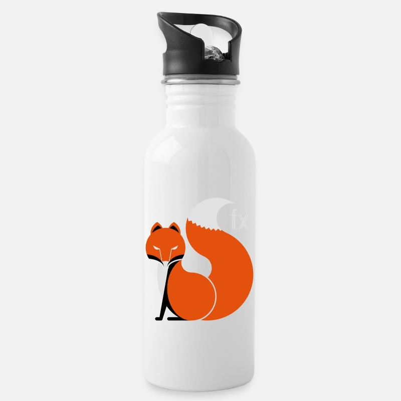 FOX FX Tasche - Trinkflasche mit integriertem Trinkhalm - Weiß