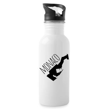 Monaco - Trinkflasche mit integriertem Trinkhalm - Weiß - Rechts