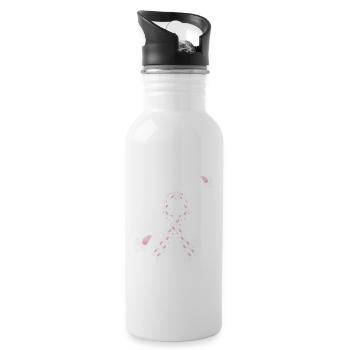 Down syndrome awareness - Water bottle with straw - white - Right