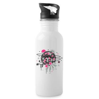 Disco Ball - Water bottle with straw - white - Right