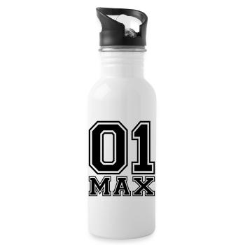 Max - Name - Water bottle with straw - white - Right