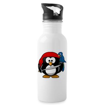 pirates Pirate Penguin - Gourde avec paille intégrée - blanc - Droite