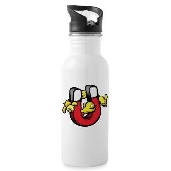 Chick Magnet - Water bottle with straw - white - Right