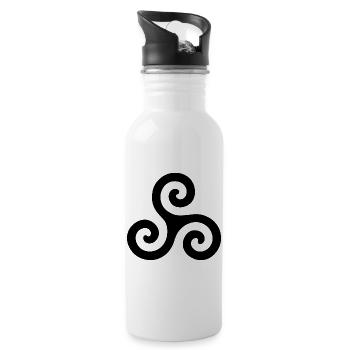 triskele - Trinkflasche mit integriertem Trinkhalm - Weiß - Rechts