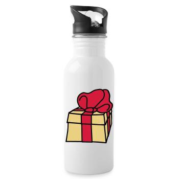 gift - Trinkflasche mit integriertem Trinkhalm - Weiß - Rechts