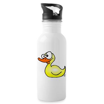Canard - Gourde avec paille intégrée - blanc - Droite